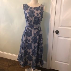 Adrianna Papell fit & flare blue dress